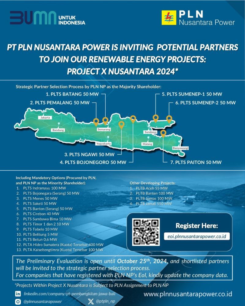 Peluang di Indonesia Projext x Nusantara 2024 dari PT PLN Nusantara Power