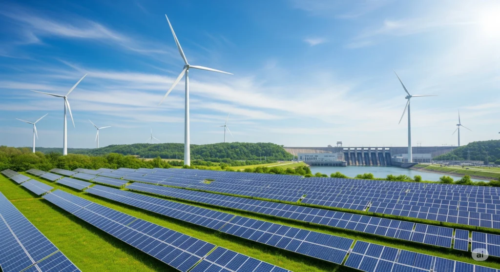 Panel Surya Proyek Besar untuk PLTS